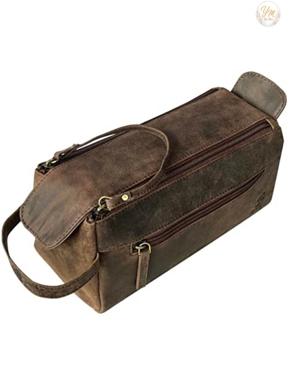 Leather Toiletry Bag Full Grain Travel Dopp Kit Shaving Bag